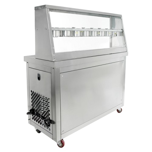 Фризер для жареного мороженого Foodatlas KCB-2Y (контейнеры, стол для топпингов)