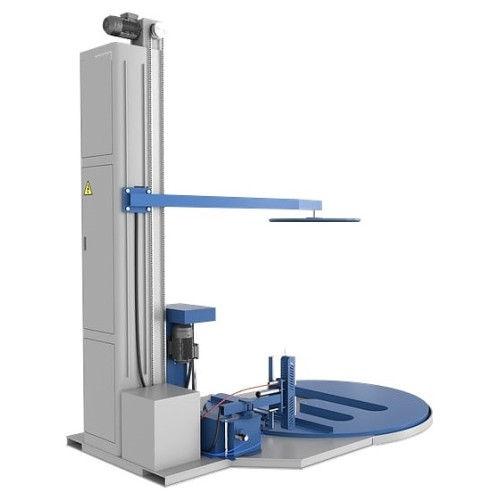 Паллетоупаковщик автоматический ПЗО BPW-2400ЕАС с прижимом, Е-образной платформой и автоматической обрезкой
