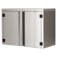 Полка кухонная Mecon Norma Inox ПНЗн 1000х400х600 мм распашные двери, сплошная внутренняя полка