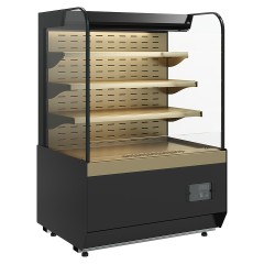 Витрина кондитерская Carboma Radius KR70 VM 0,9-2 Standard открытая, горка (Bronze 9005/0109)