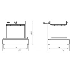Станция для подогрева и фасовки картофеля фри Grill Master Ф2ПКЭ глубина 100 мм