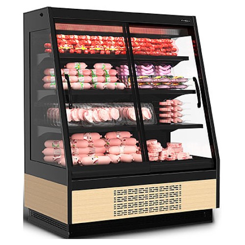 Горка холодильная Carboma F16-08 VV 1,0-1 STANDARD фронт X1 версия 2.0 9006-9005