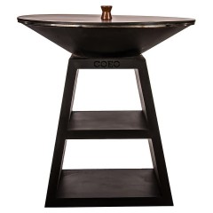 Гриль уличный COEO TRIO 82 h=100 см черная сталь