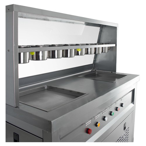 Фризер для жареного мороженого Foodatlas KCB-2F (контейнеры, стол для топпингов)
