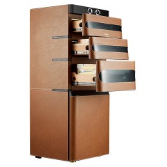 Шкаф для сигар Afidano L5 коньячная кожа