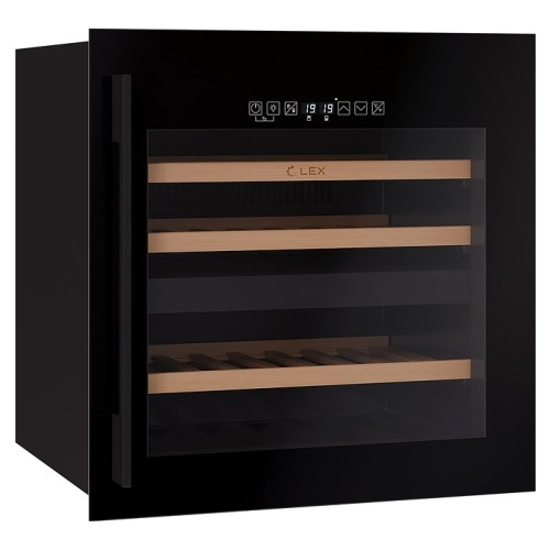 Винный шкаф Lex LWD6036BL dual zone S черный