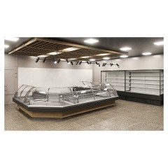 Витрина холодильная для рыбы Lida Midi-2 SU Fish (3610х1220х1250 мм, выносной агрегат)