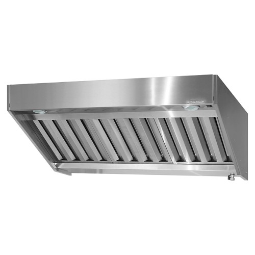 Зонт вытяжной пристенный Mecon Norma Inox ЗВПн 1500х1000х400 мм (полуоткрытый), с комплектом светильников