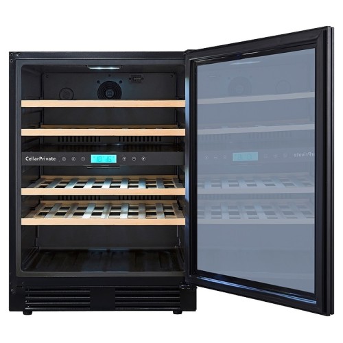Винный шкаф Cellar Private CP043-2TBH черная дверь со скрытой рукояткой