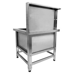 Ванна моповая Mecon Norma Inox ВМСн 530х530х500 (800) мм Г-образная облицовка, ножка угловая, левая