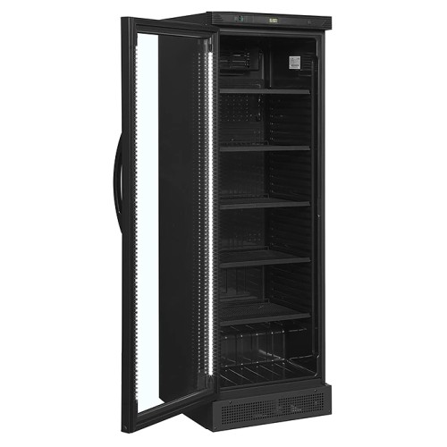 ШКАФ ХОЛОДИЛЬНЫЙ СО СТЕКЛОМ TEFCOLD CEV425 BLACK L/H