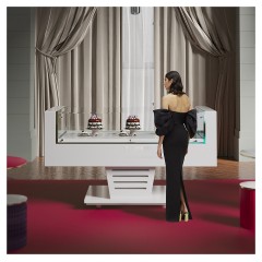 Напольная горизонтальная кондитерская витрина Finist ROYAL R-20