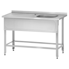 Ванна моечная Mecon Norma Inox РПЦн 1500х700х860 мм (1 м/о правое 500х500х300 мм) ножка угловая