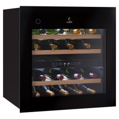 Винный шкаф Lex LWD6036BL dual zone PP черный