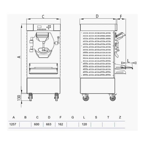 Батч-фризер для мороженого STAF59 HSX400 W