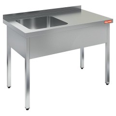 НСО1М-12/7БЛ стол-моечная ванна, 1 секц. (500х500х300) слева, HICOLD RUS