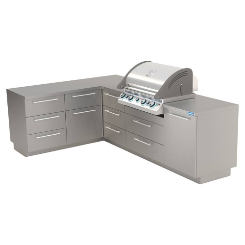 Модульная кухня для встраиваемого гриля КАМИК Гамма 2713*610*890