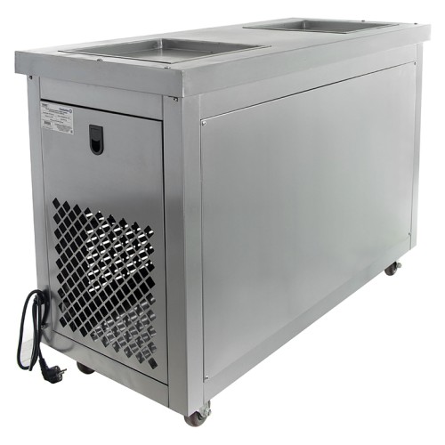 Фризер для жареного мороженого Foodatlas KCB-2F (стол для топпингов, 2 компрессора)