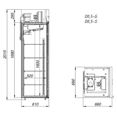 Шкаф холодильный ARKTO D0.5-SL (R290, короткая ручка)