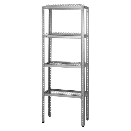 Стеллаж для сушки посуды Mecon Norma Inox ССПн 600х300х1600 мм, 4 сетки "стаканы", без поддона