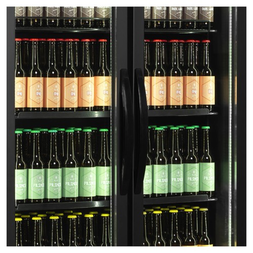 ШКАФ ХОЛОДИЛЬНЫЙ СО СТЕКЛОМ TEFCOLD FS890H BLACK