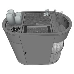 Кейтеринг станция BARMADE 906090 (900х500х900 мм)