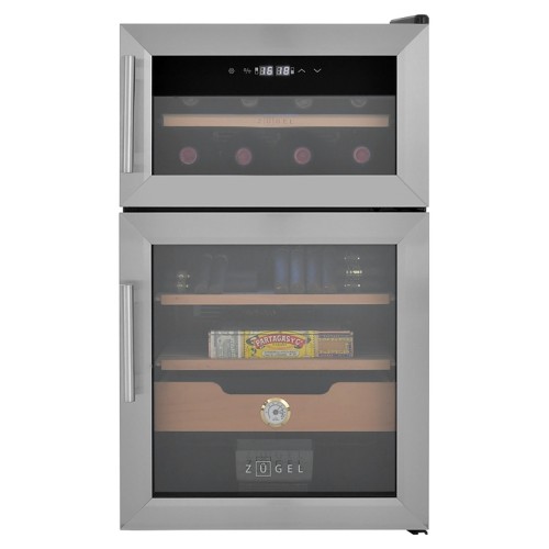 Винный шкаф - хьюмидор Zugel ZTH80DX нержавеющая сталь