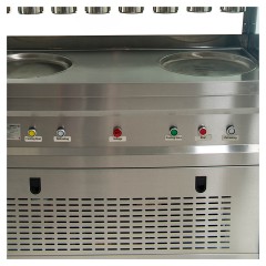 Фризер для жареного мороженого Foodatlas KCB-2F (контейнеры, стол для топпингов, 2 компрессора)