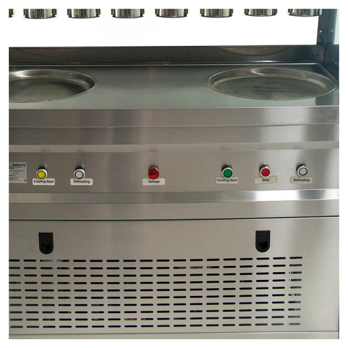 Фризер для жареного мороженого Foodatlas KCB-2F (контейнеры, стол для топпингов, 2 компрессора)