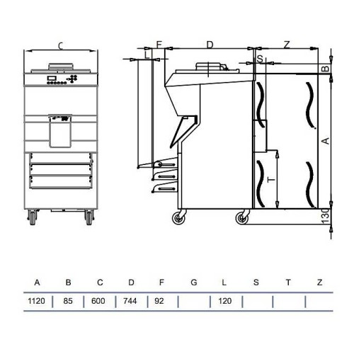 Батч-фризер для мороженого STAF59 BFX400 W
