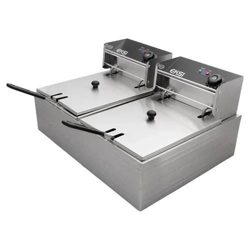 Фритюрница EKSI 6L+6L Electric Fryer