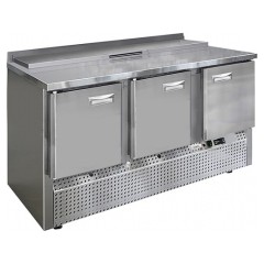 Стол холодильный для салатов Finist СХСнс-700-3(1/6) (нижний холодильный агрегат) с крышкой