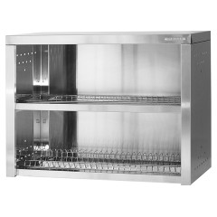 Полка кухонная Mecon Norma Inox ПНЗн 800х400х600 мм сетки для стаканов (2 шт.)