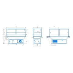 Витрина холодильная встраиваемая ТехноБалт Тикси DROP-IN 1000х600х400 мм