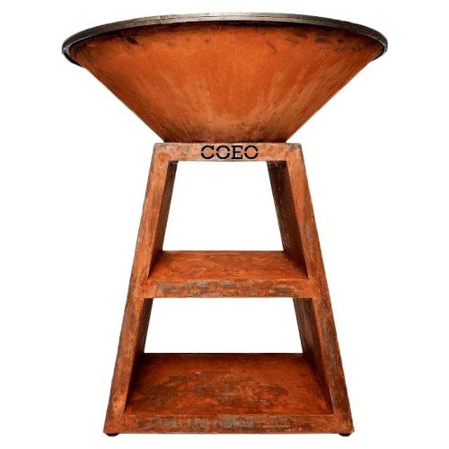 Гриль уличный COEO TRIO 82 h=100 см кортеновская сталь