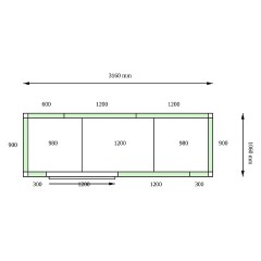 Камера холодильная POLAIR КХН - 5.51 (3160 X 1060 X 2200) сдвижная дверь
