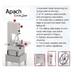 ПИЛА ДЛЯ РЕЗКИ МЯСА APACH ASWX155A 3Ф.