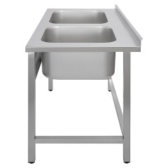 Ванна моечная Luxstahl ВМ2 12/6/8.5 (0.8) без фартука