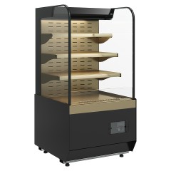 Витрина кондитерская Carboma Radius KR70 VM 0,6-2 Standard открытая, горка (Bronze 9005/0109)