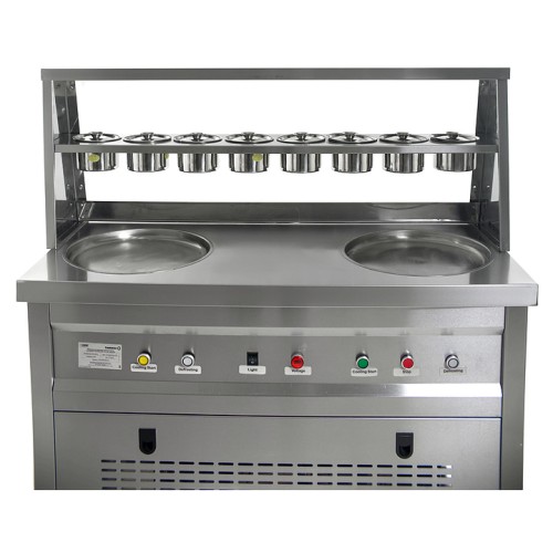 Фризер для жареного мороженого Foodatlas KCB-2Y (контейнеры, световой короб, стол для топпингов)