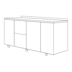 Стол холодильный KAYMAN КСХ-121/70 (2 двери, 2 ящика)