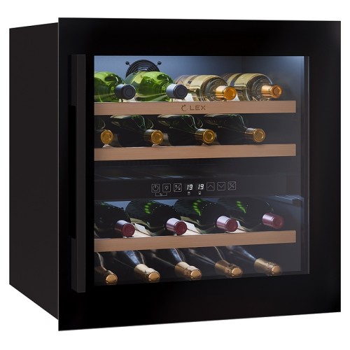 Винный шкаф Lex LWD6036BL dual zone черный