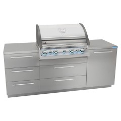 Модульная кухня для встраиваемого гриля КАМИК Альфа 2103*610*890