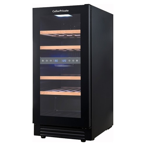 Винный шкаф Cellar Private CP027-2TBH черная дверь со скрытой рукояткой