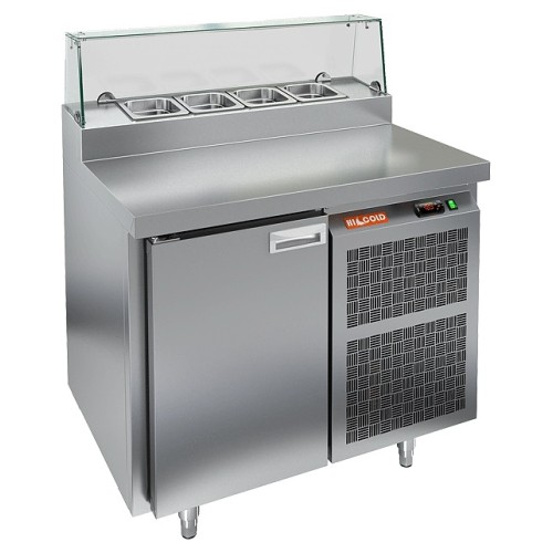 Стол для пиццы HICOLD PZ2-1/GN (1/6Н) СТЕКЛО