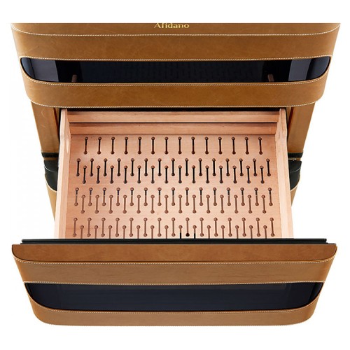 Шкаф для сигар Afidano L5 коньячная кожа