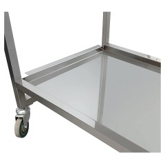 Тележка сервировочная Luxstahl 2 уровня (нерж. сталь)