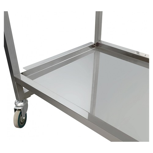 Тележка сервировочная Luxstahl 2 уровня (нерж. сталь)