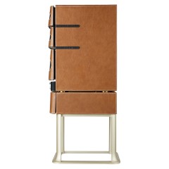 Шкаф для сигар Afidano L3 коньячная кожа