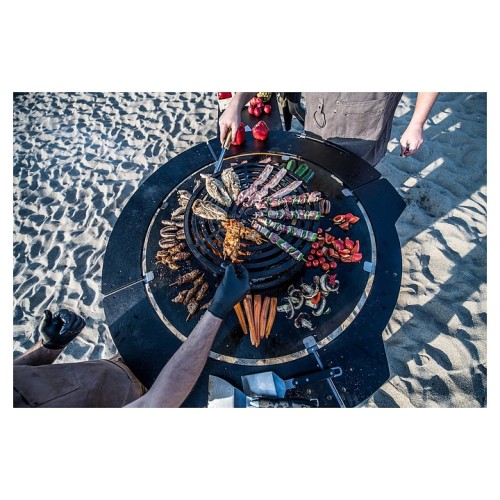 Гриль уличный COEO TRIO 98 h=100 см кортеновская сталь